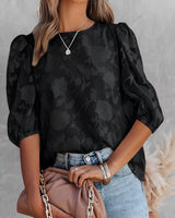 Dorothea - Chiffon blouse with balloon sleeves