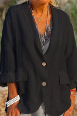 Jessica - Lightweight Women's Linen Jacket with Buttons