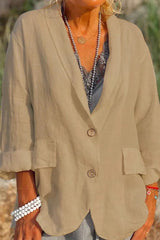 Jessica - Lightweight Women's Linen Jacket with Buttons