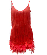 Mara - A stylish cocktail dress with feathers