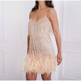 Mara - A stylish cocktail dress with feathers