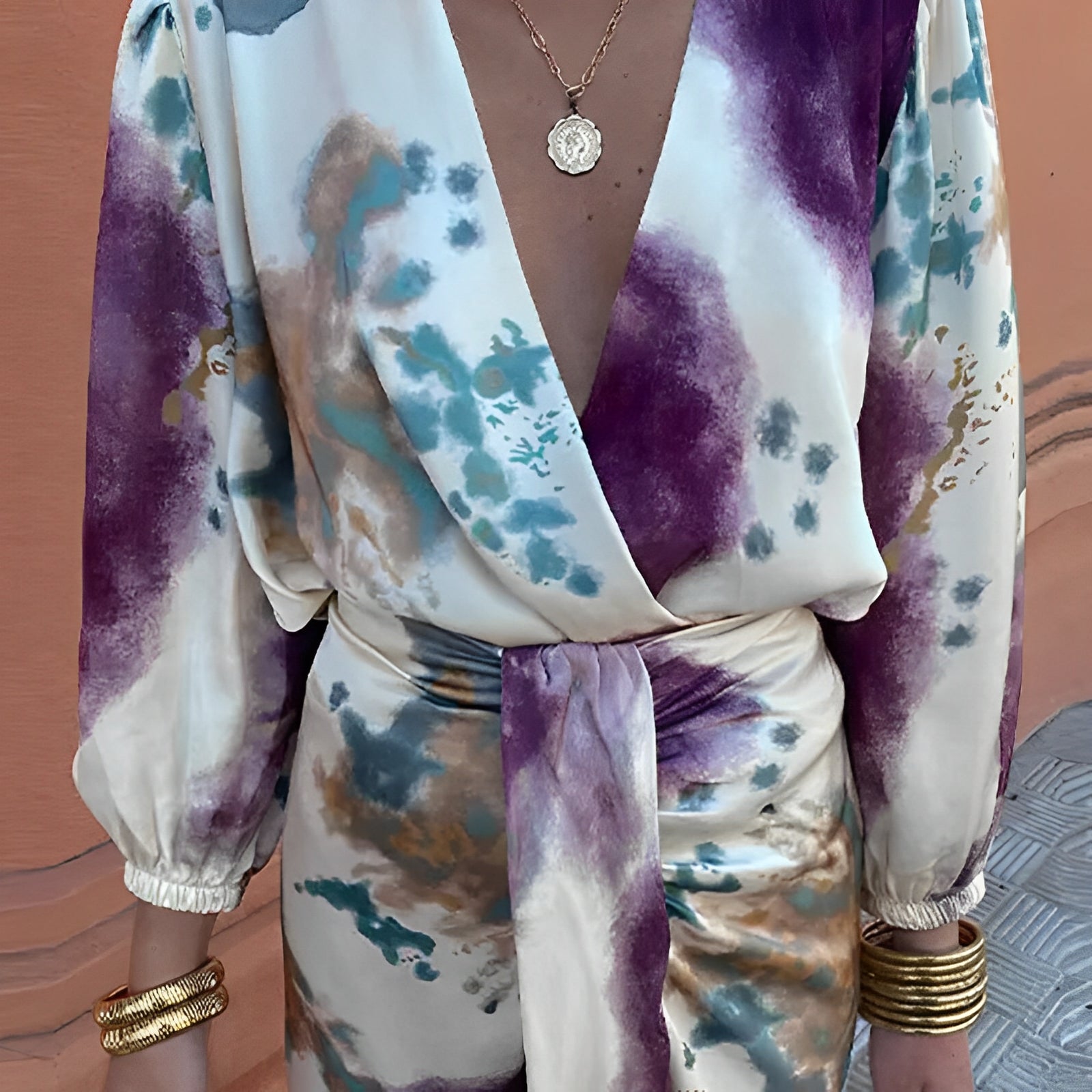 Jazmyn - Elegant Dress with V-Neck