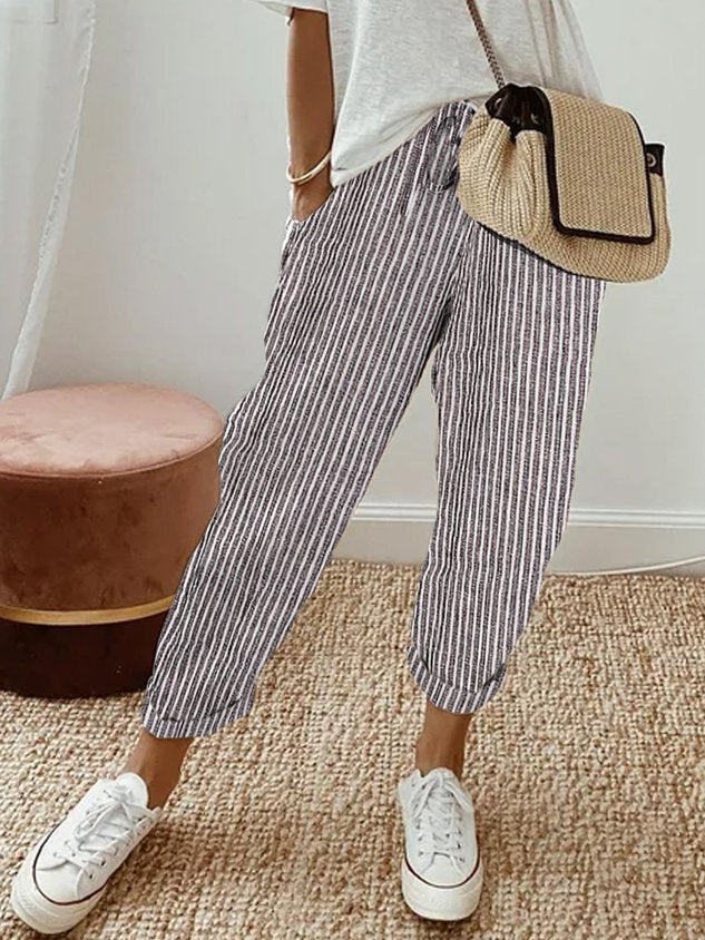 Mel - Linen Pants Current Summer Fashion