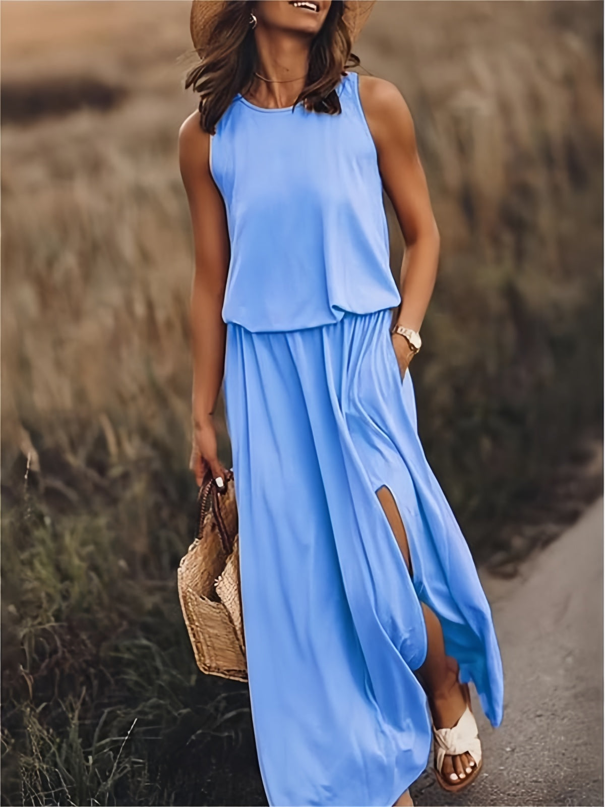 Edna - Boho Modal Maxi Dress in Elegant Style