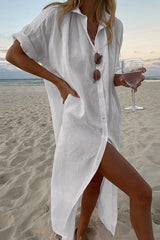 Gracey - Airy Beach Shirt Dress for Summer