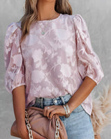 Dorothea - Chiffon Blouse with Puff Sleeves