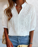 Dina - Chic Embroidered Blouse