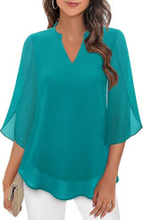 Brianna - Blouse with Open Sleeve and Fashionable Movement