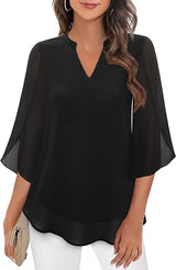 Brianna - Blouse with Open Sleeve and Fashionable Movement