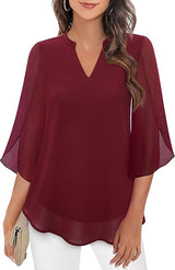Brianna - Blouse with Open Sleeve and Fashionable Movement
