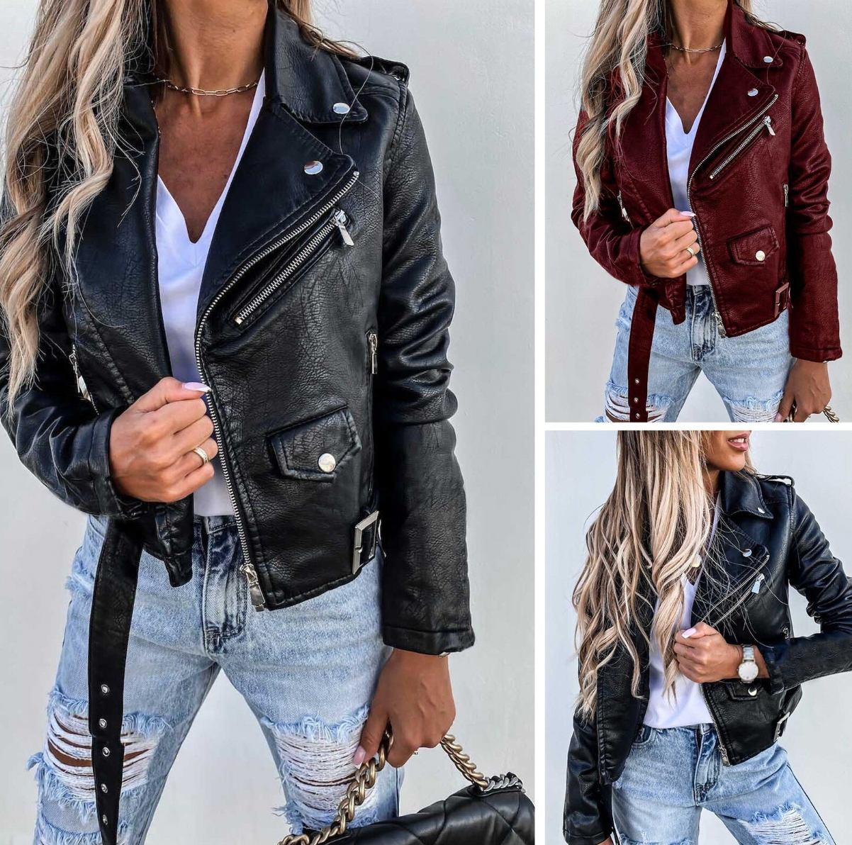 Ella - Chic and traditional women's leather jacket.