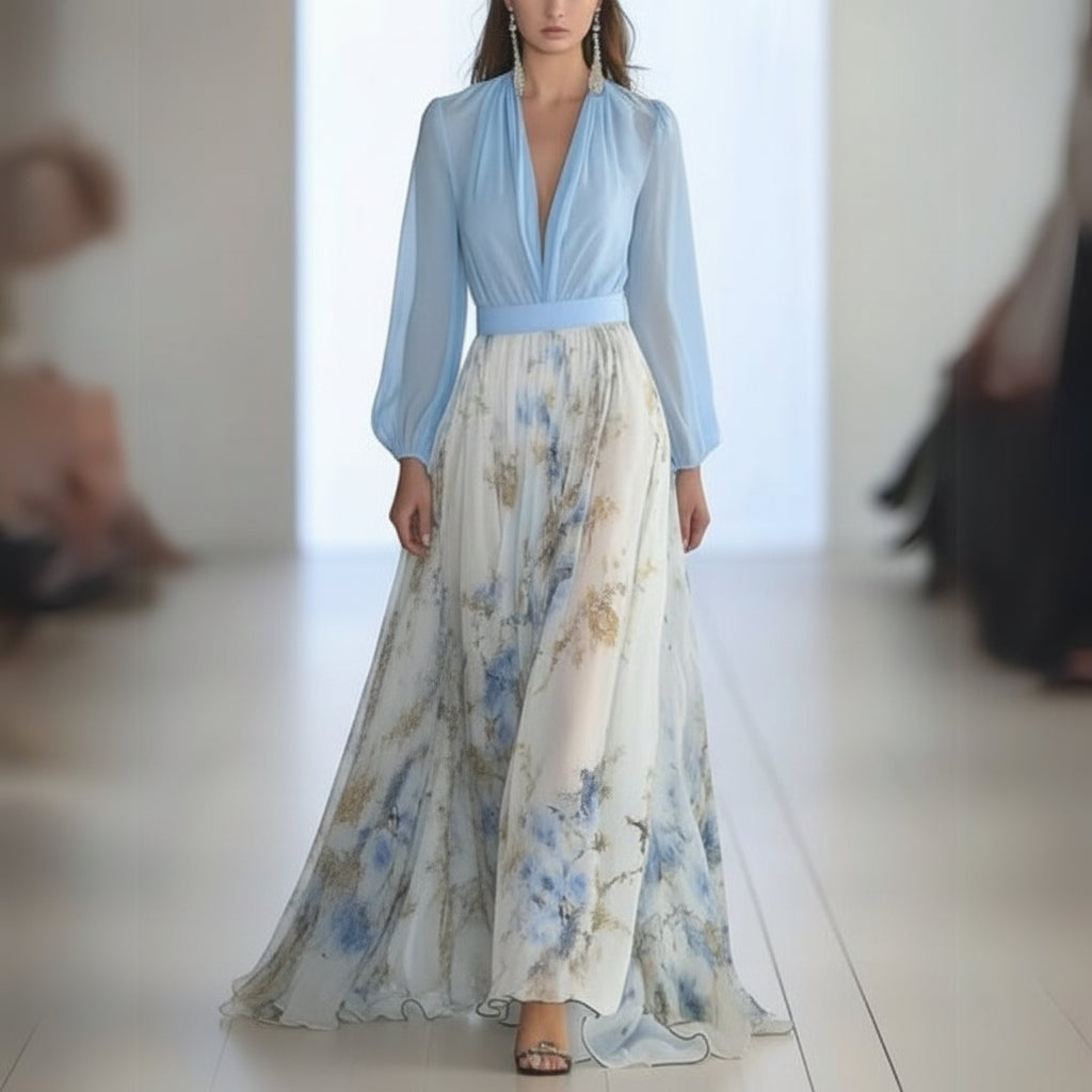 Dahlia - Floral Maxi Dress Spring Whisper