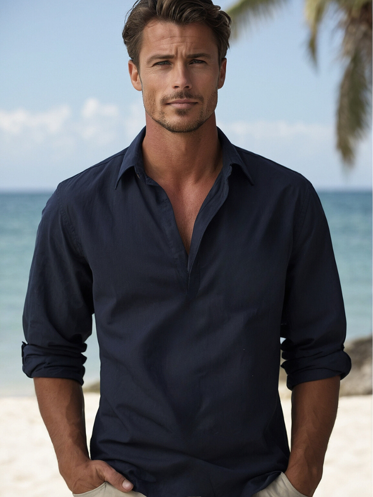Breathable Men's Linen Shirt - Perfect for Summer