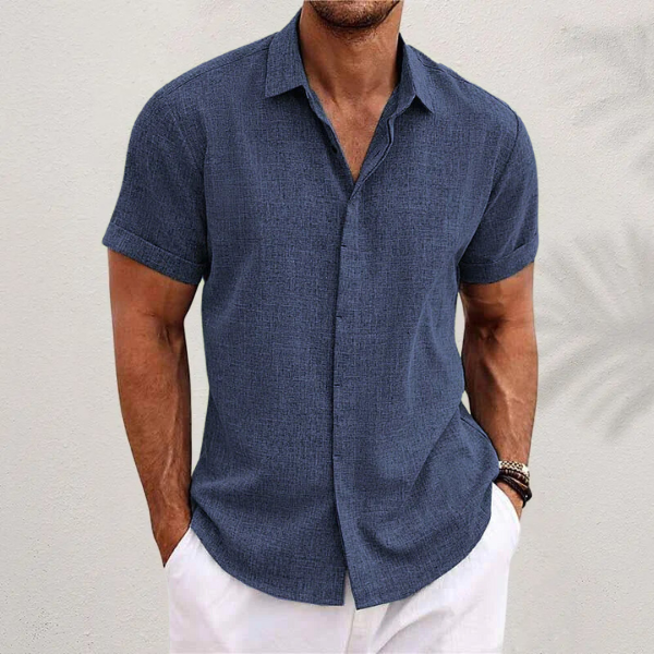 Oberon - Short Sleeve Linen Shirt for Men