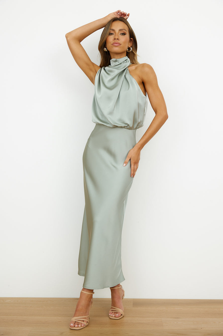 Elianna - Elegant Midi Dress with Asymmetrical Neckline