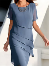 Emmeline - Elegant Dress Made of Pleated Chiffon
