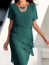 Emmeline - Elegant Dress Made of Pleated Chiffon