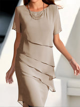 Emmeline - Elegant Dress Made of Pleated Chiffon