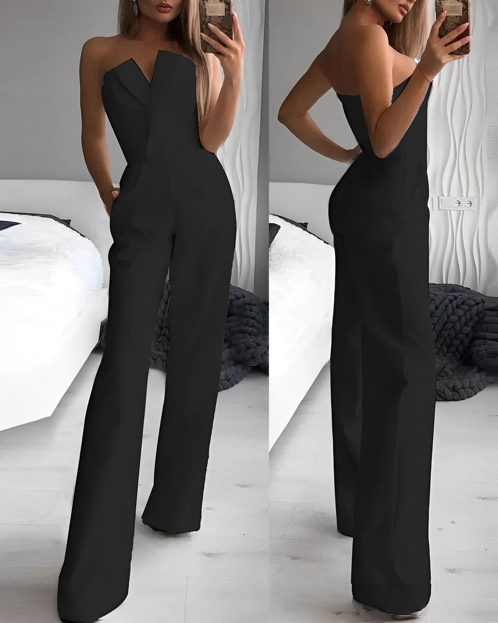 Blaire - Sleeveless Summer Jumpsuit with V-Neck