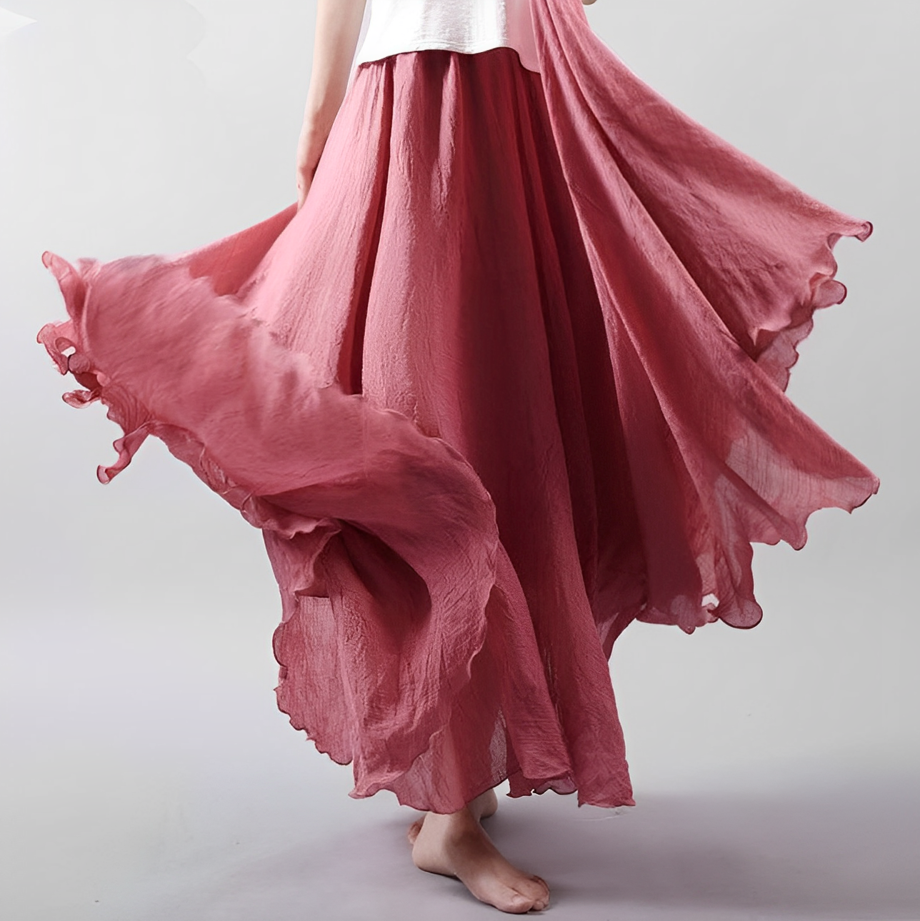 Monica - Airy and Elastic Maxi Skirt