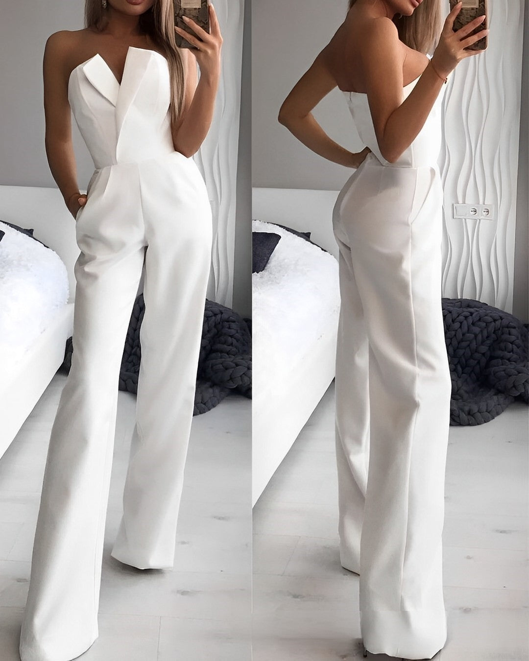 Blaire - Sleeveless Summer Jumpsuit with V-Neck