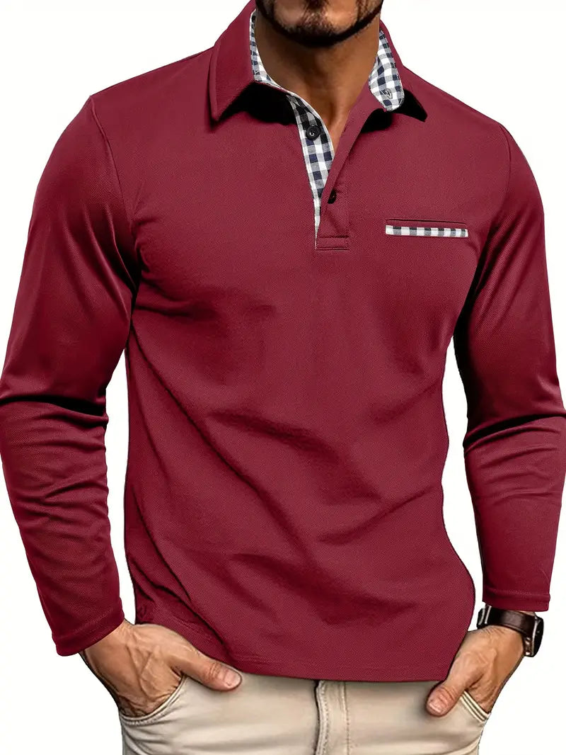 Wilfredo - Men's Long Sleeve Polo for Summer