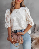 Dorothea - Chiffon blouse with balloon sleeves