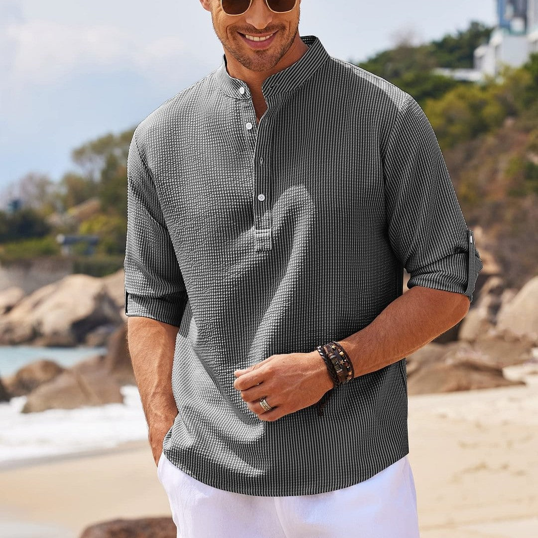 Cormac - Men's Linen Shirt with Long Sleeves