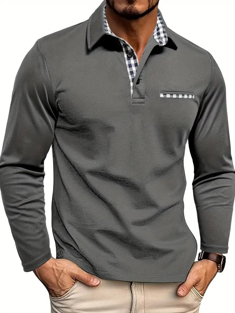Wilfredo - Men's Long Sleeve Polo for Summer