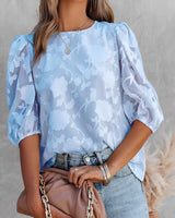 Dorothea - Chiffon blouse with balloon sleeves