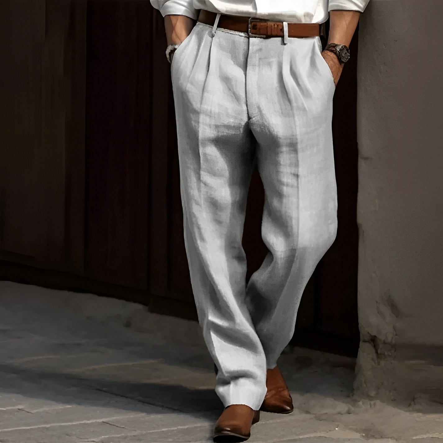Carlos - Retro Linen Pants for Men