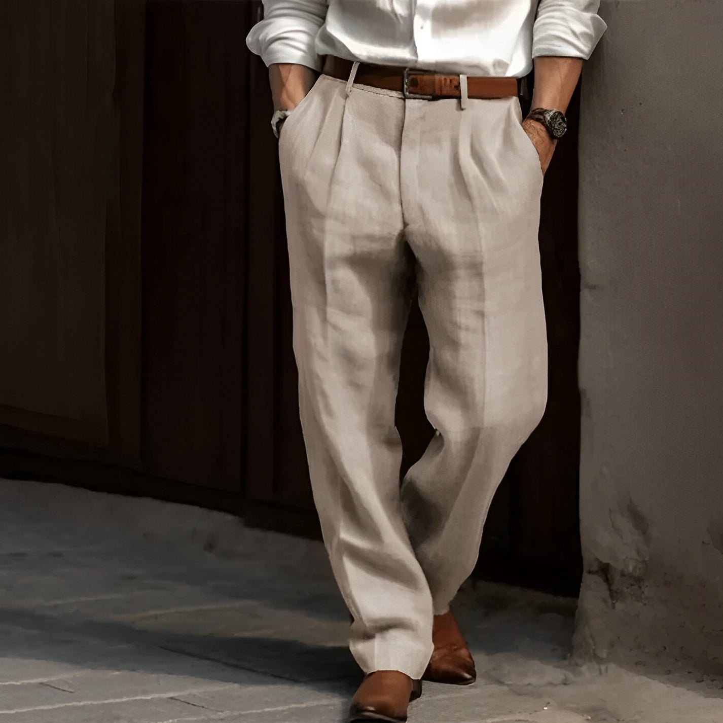 Carlos - Retro Linen Pants for Men