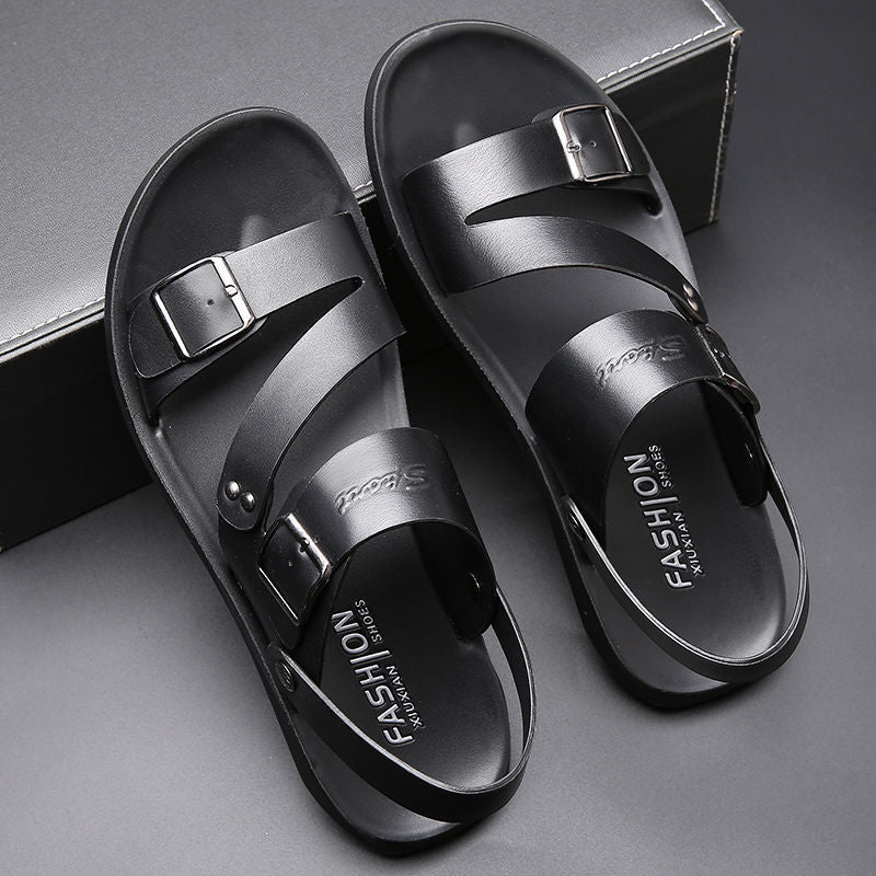 Nathan – Classic Leather Sandals with Buckle