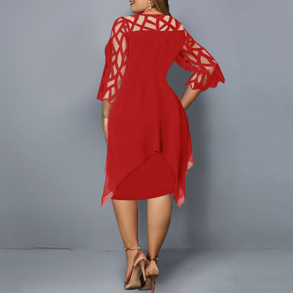 Cathryn - Stylish Midi Dress in Plus Sizes