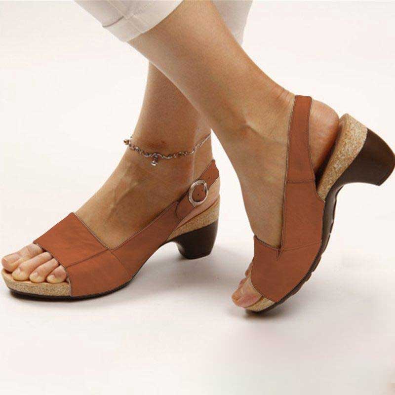 Karen - Women's Heeled Sandals with Orthotic Support